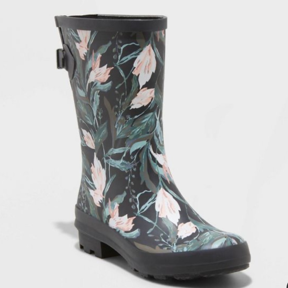 Floral Rain Boots